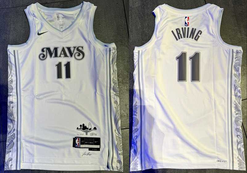 Mens Dallas Mavericks Active Player Custom White 2024-25 City Edition Stitched Basketball Jersey->->NBA Jersey